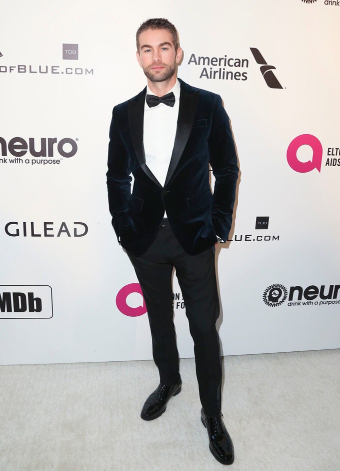 Chace Crawford Smolders In A Black Suede Suit