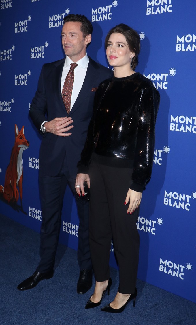 Charlotte Casiraghi and Hugh Jackman pose together