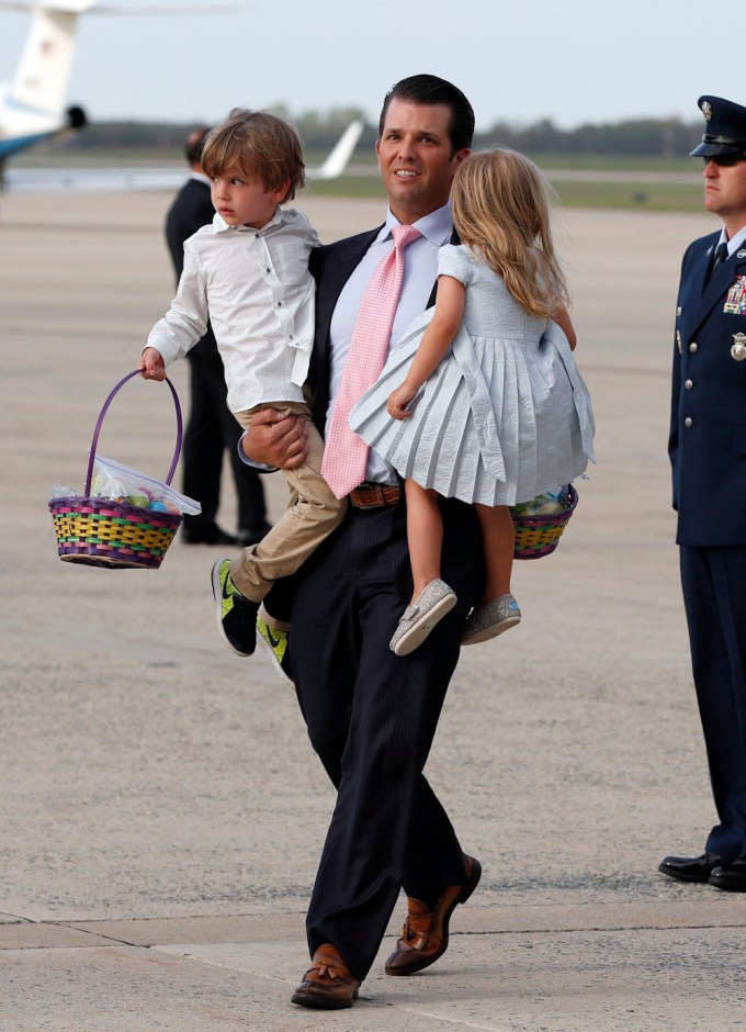 Donald Trump Jr. With Two Of His Children