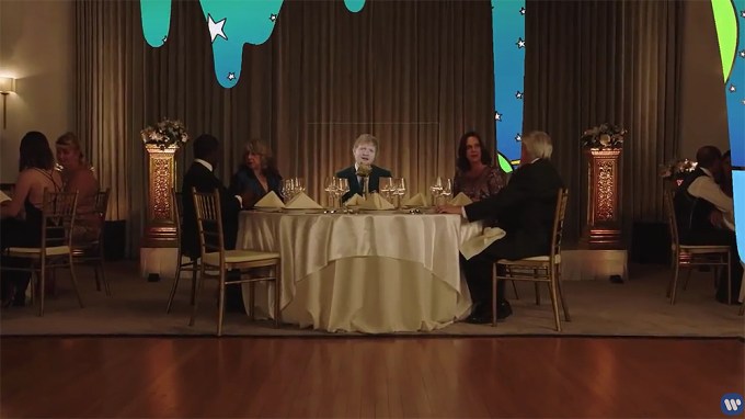 Ed Sheeran Dines In ‘I Don’t Care’ Video