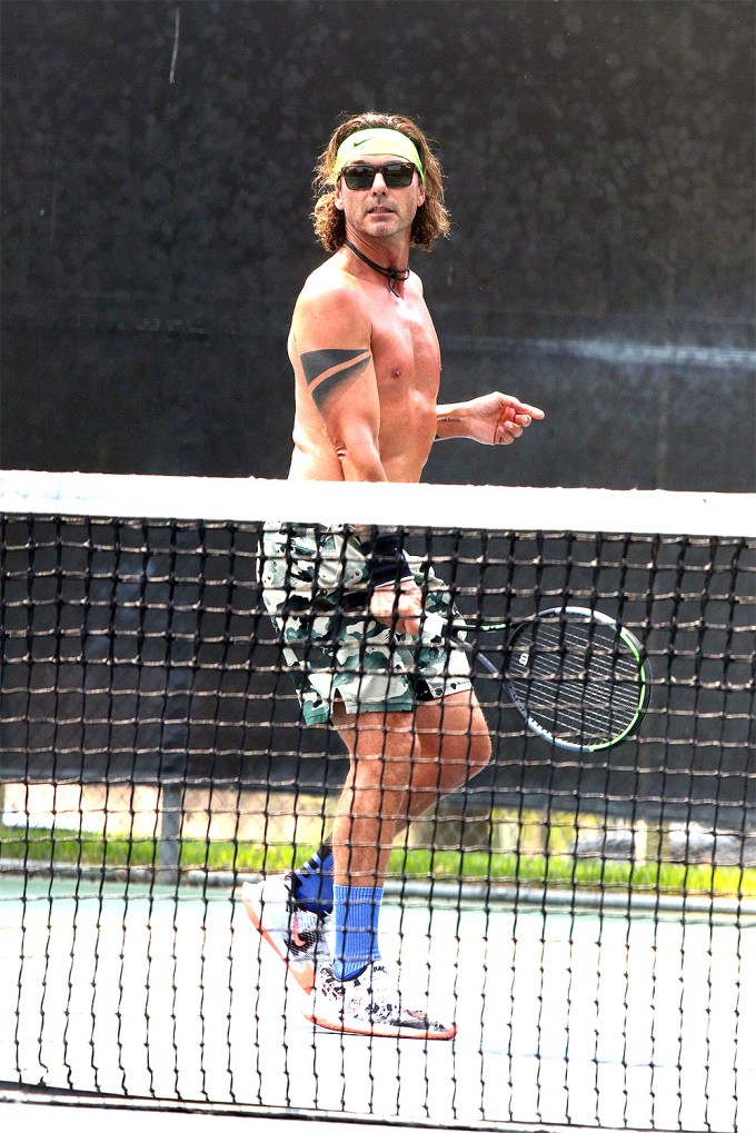 Gavin Rossdale Playing Tennis