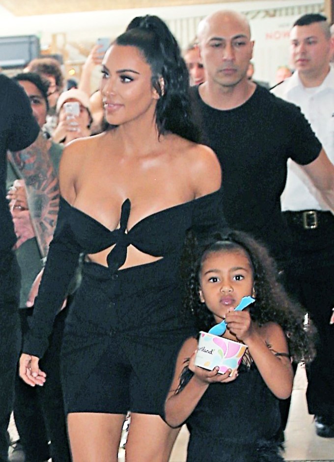 Kim Kardashian In A Black Romper