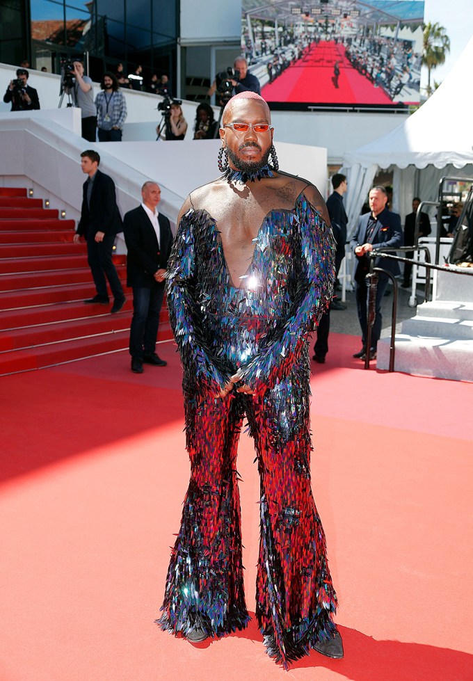 Kiddy Smile Wearing A Sequin Jumpsuit He Sewed To Cannes Film Festival