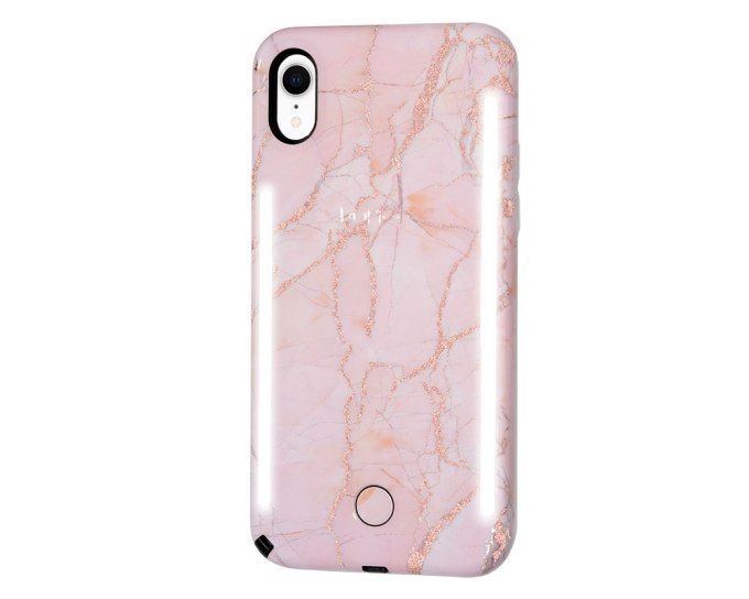 LuMee Pink Glitter Marble iPhone XS Max Case, $69.95, lumee.com