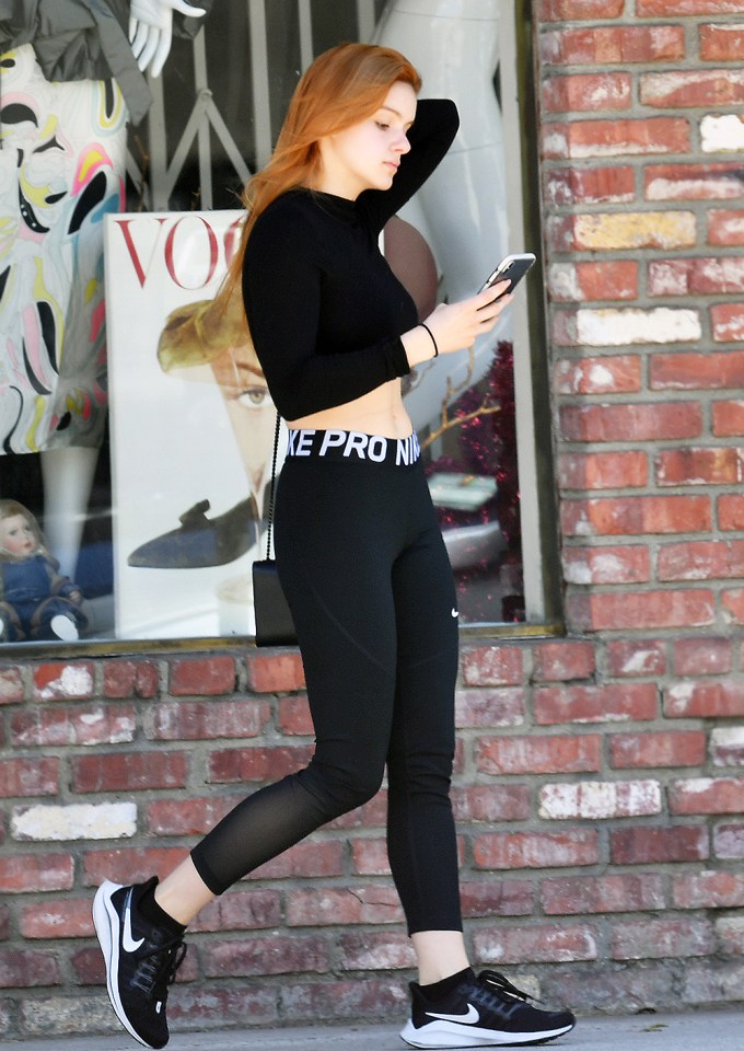 Ariel Winter in a tight gym outfit