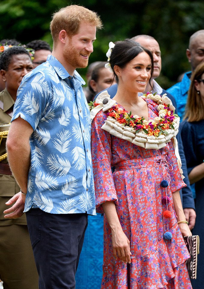 Prince Harry & Meghan Markle Get Festive In Fiji