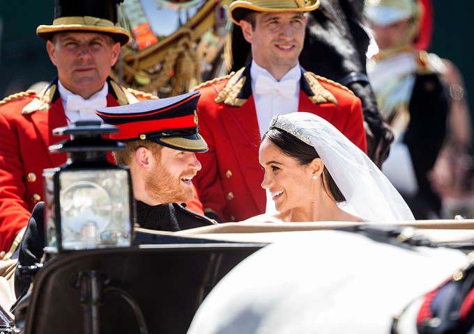 Meghan Markle & Prince Harry Ride Away On Their Wedding Day