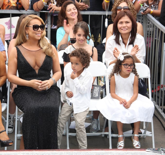 Mariah Carey & The Twins At Mimi’s Star Ceremony