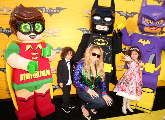 Mariah Carey & Her Kids Watch ‘The Lego Batman Movie’
