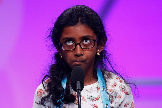 A National Spelling Bee Contestant Thinks Of Her Answer
