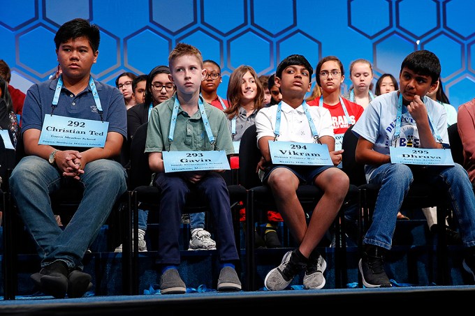 National Spelling Bee Competitors Wait Their Turn
