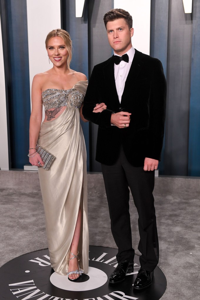 Scarlett Johansson and Colin Jost at the Vanity Fair Oscar Party