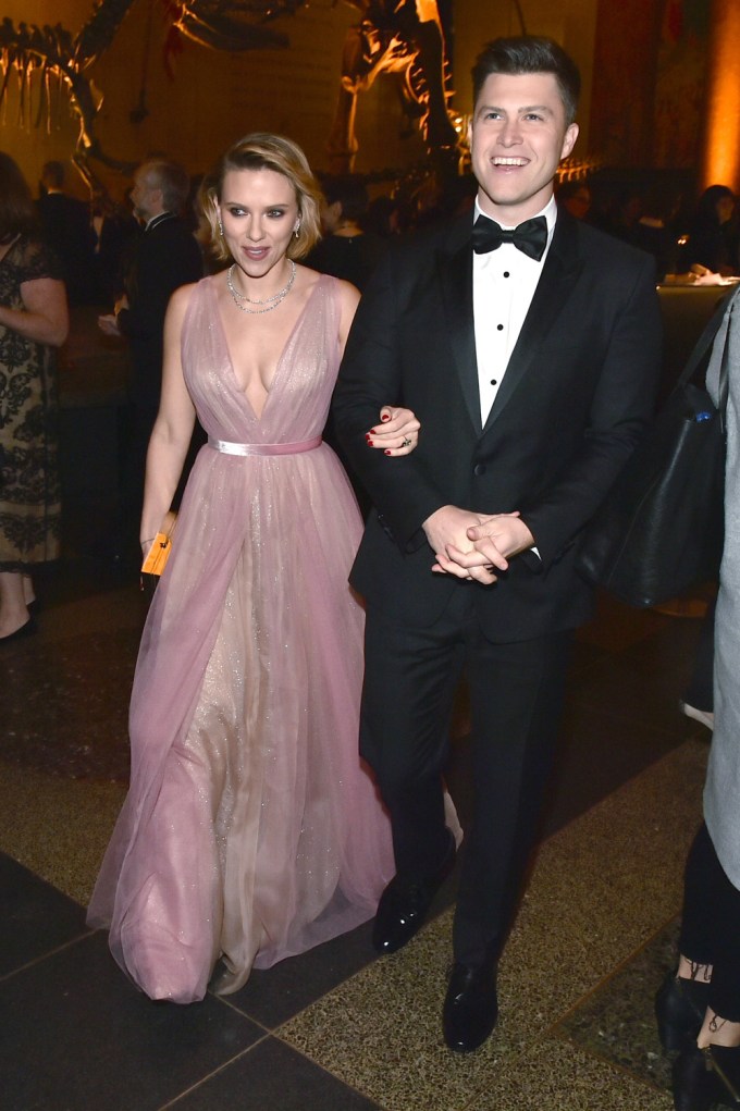Scarlett Johansson & Colin Jost attend a gala in NYC