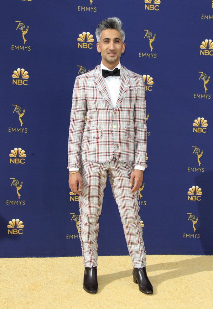 Tan France In A Plaid Suit At The 2019 Emmy Awards
