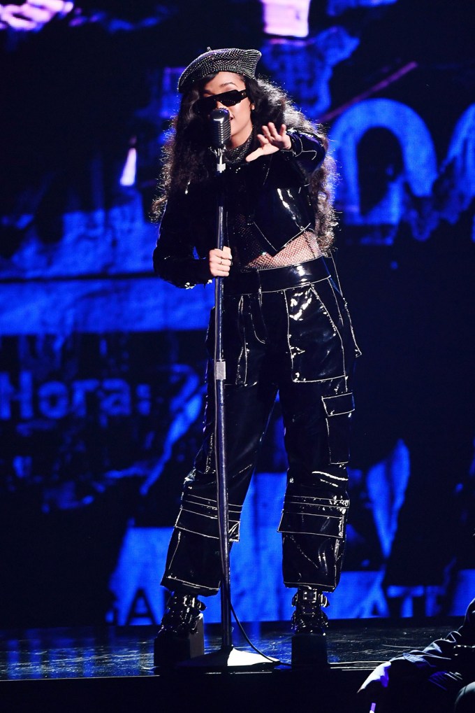 H.E.R. performs at the 2019 BET Awards