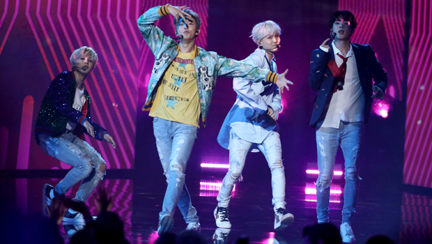 BTS' Jin Debuts Purple Hair At Wembley Stadium & Fans Love It – Hollywood  Life