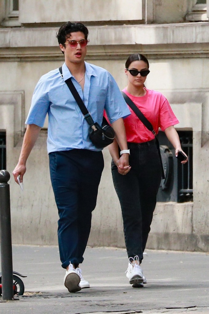 Camila Mendes and Charles Melton Hold Hands In Paris