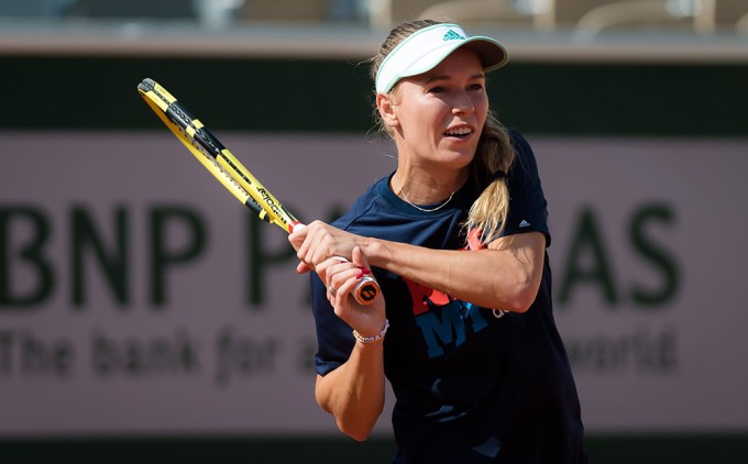 Caroline Wozniacki at the French Open Tennis Championships