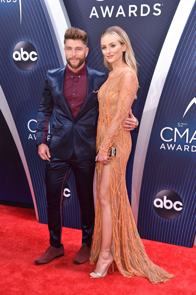 Chris Lane & Lauren Bushnell At CMA Awards