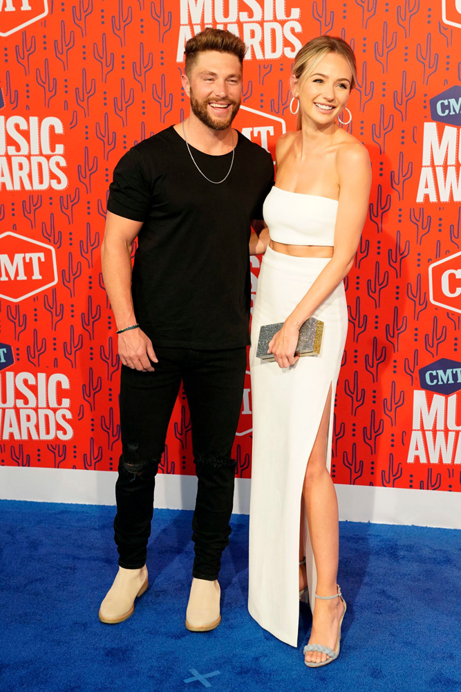 Chris Lane & Lauren Bushnell At CMT Music Awards