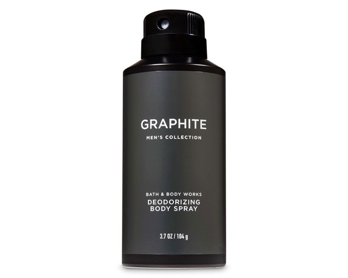Bath & Body Works Graphite Deodorizing Body Spray, $13.50, bathandbodyworks.com
