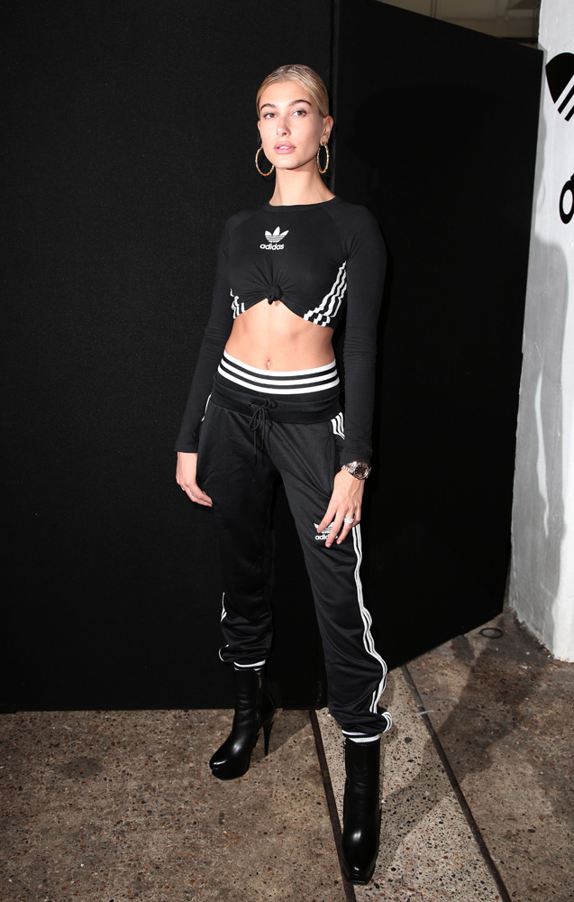Hailey Baldwin Front Row At The Adidas Streets EQT Show