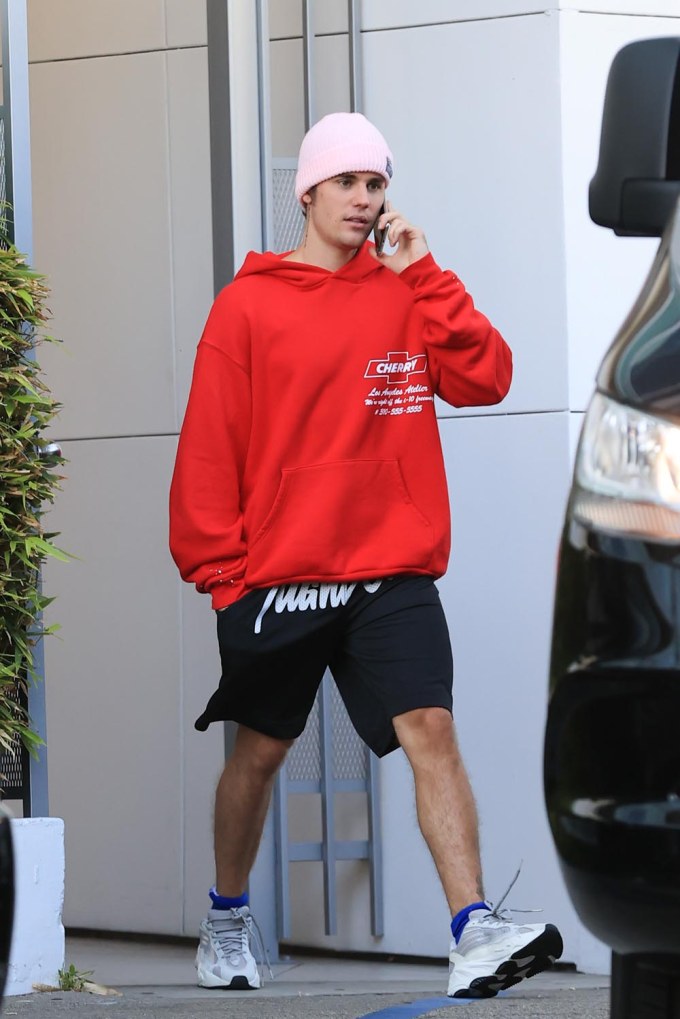 Justin Bieber Talking On The Phone