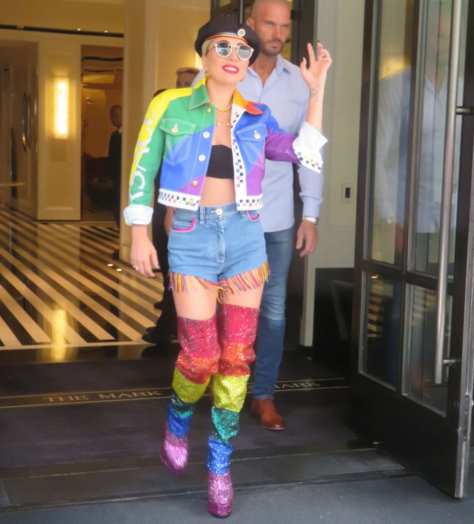 Lady Gaga Rocking Rainbow Clothes