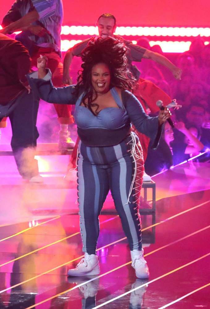 Lizzo Laughs During MTV Movie & TV Awards Performance
