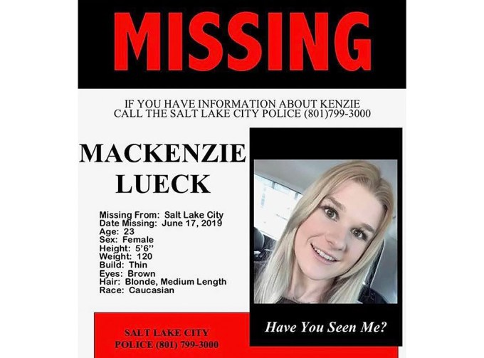 MacKenzie Lueck’s Missing Person’s Poster
