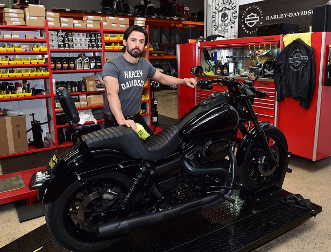 Milo Ventimiglia with his Customized Harley-Davidson