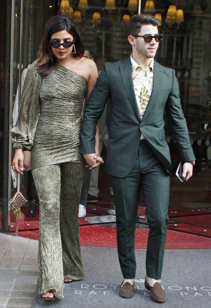 Nick Jonas and Priyanka Chopra Out in Paris