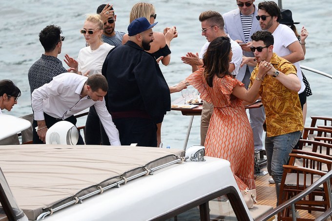 Jonas Brothers Partying On the Seine River in Paris