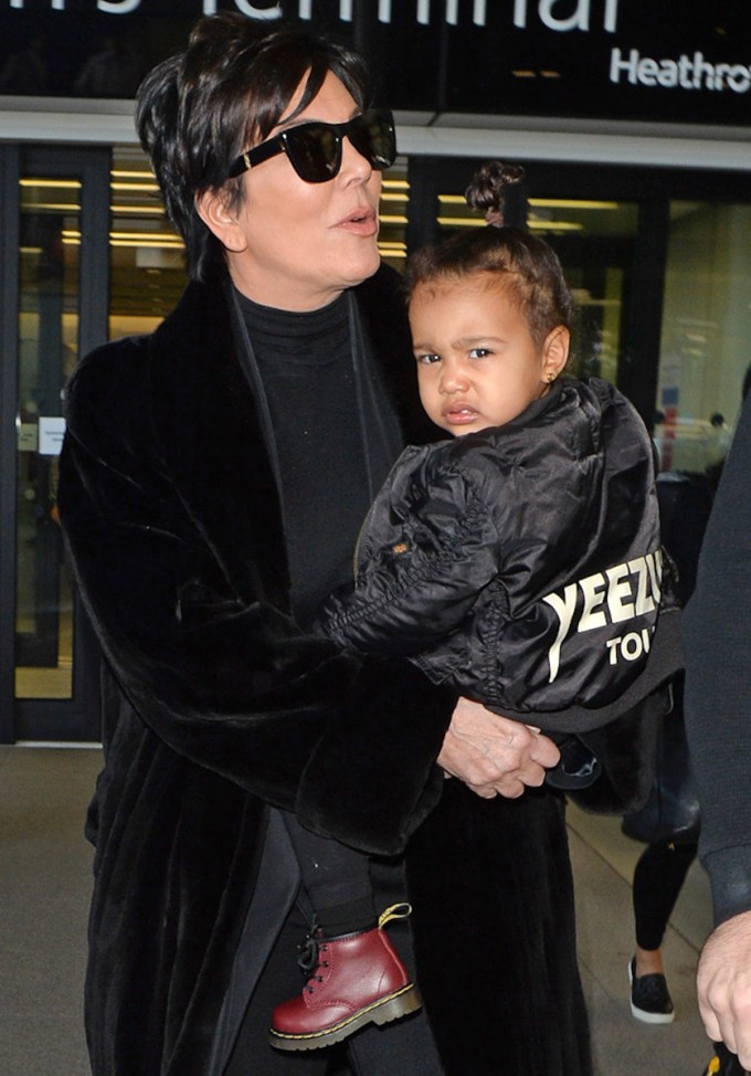 North West In A Yeezy Jacket