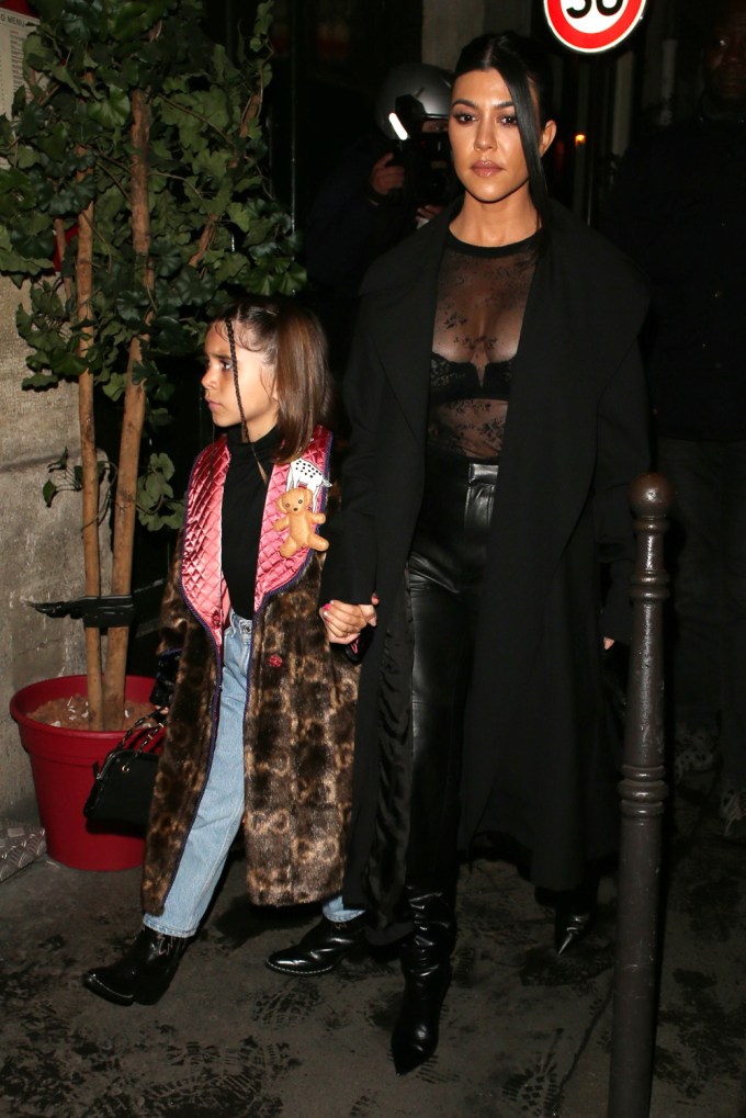 Kourtney Kardashian and Penelope Disick In Paris