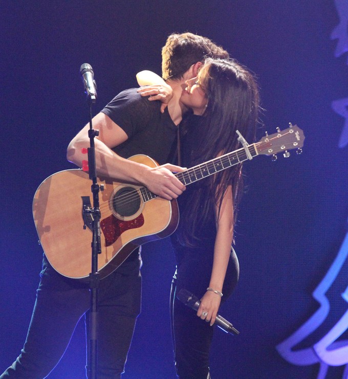 Camila Cabello & Shawn Mendes Hug Onstage
