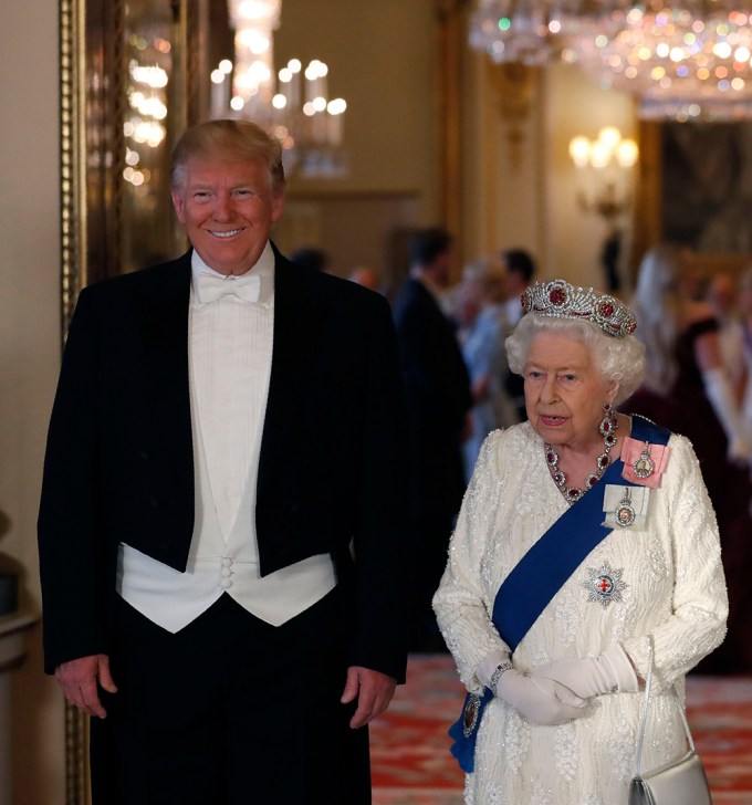 Queen Elizabeth & President Donald Trump