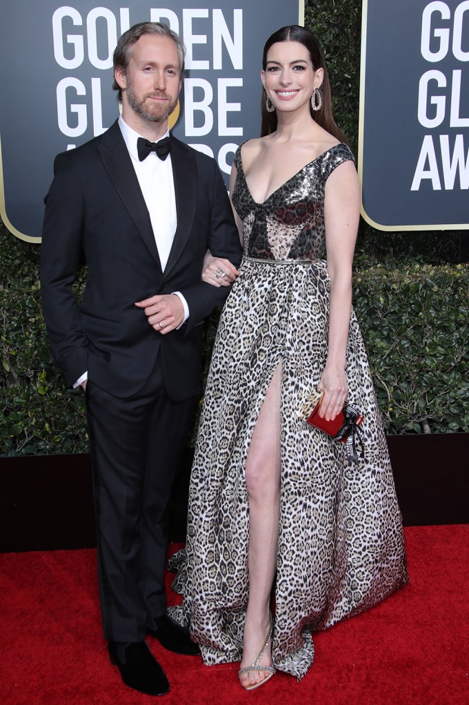 Adam Shulman and Anne Hathaway at 2019 Oscars