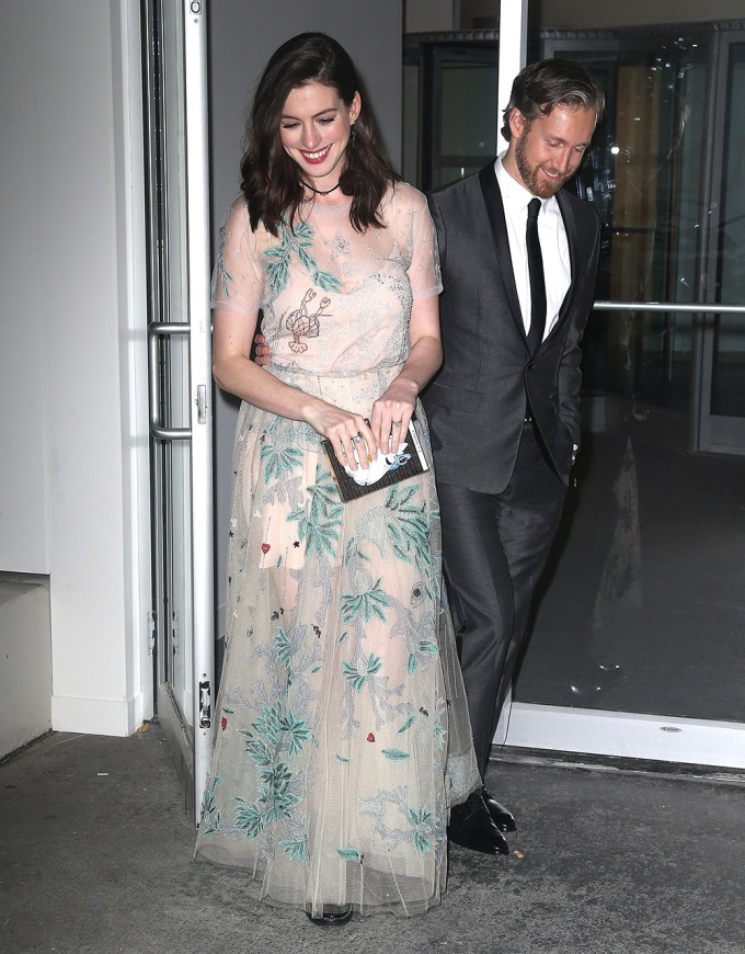 Adam Shulman and Anne Hathaway Out to Dinner