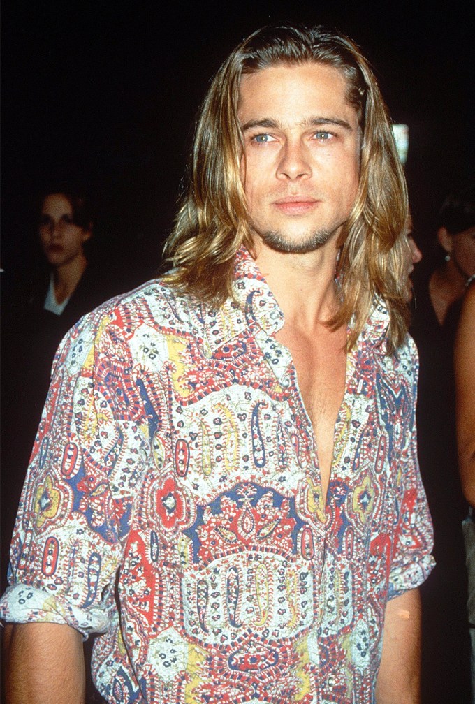 Brad Pitt with long hair