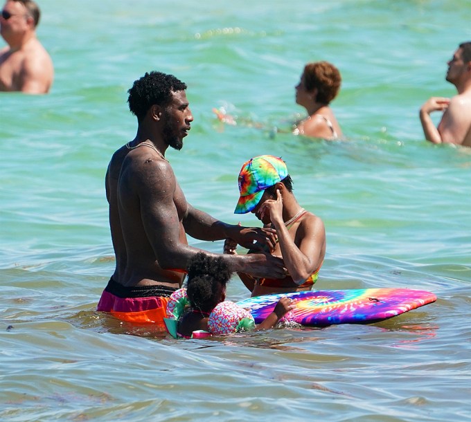 Teyana Taylor & Iman Shumpert At The Beach In Miami