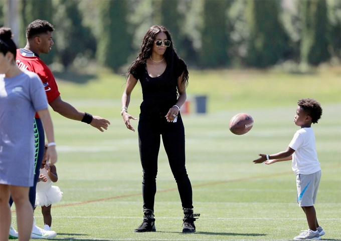 Russell Wilson & Future Playing Catch