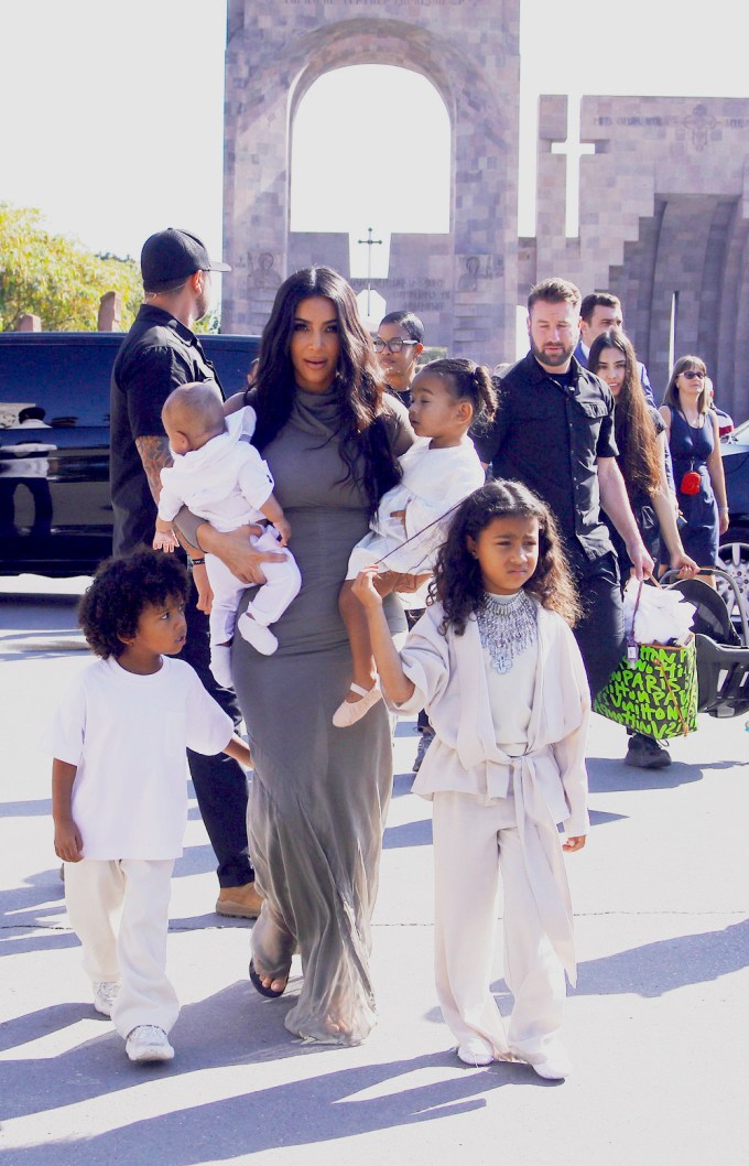 Kim Kardashian Seen With All Her Children In Armenia