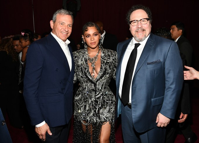 Bob Iger, Beyonce and Jon Favreau at ‘The Lion King’ film premiere