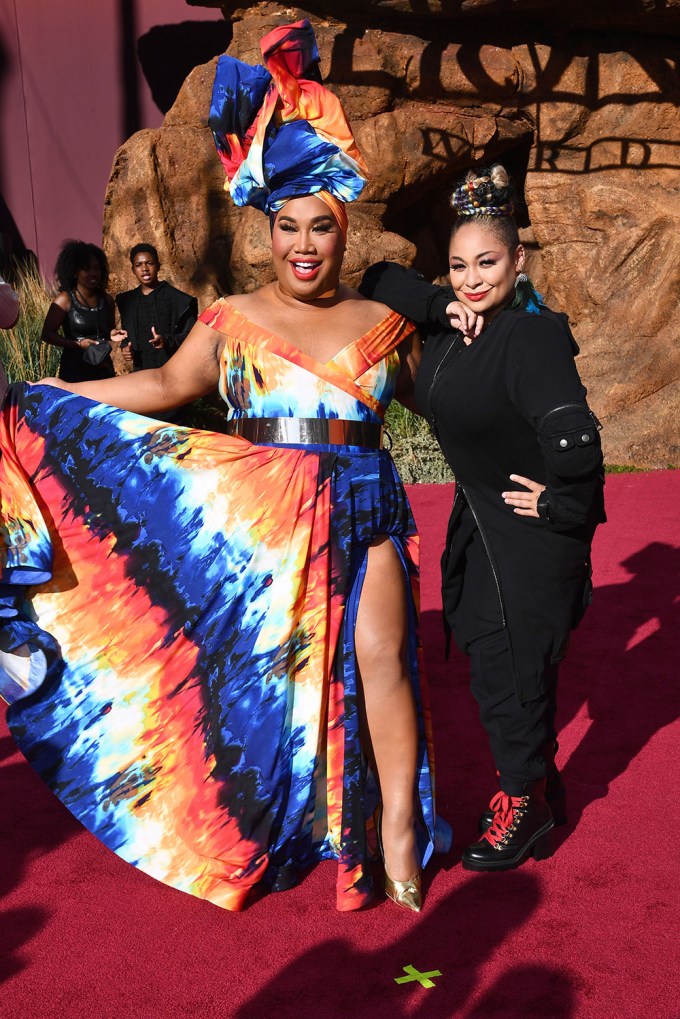 Patrick Starr and Raven Symone at ‘The Lion King’ film premiere
