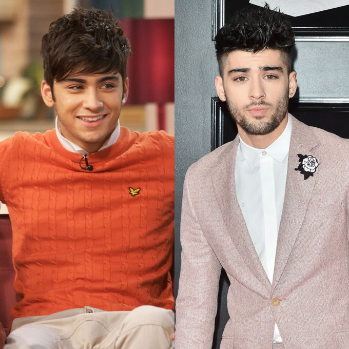 Zayn Malik poses then and now