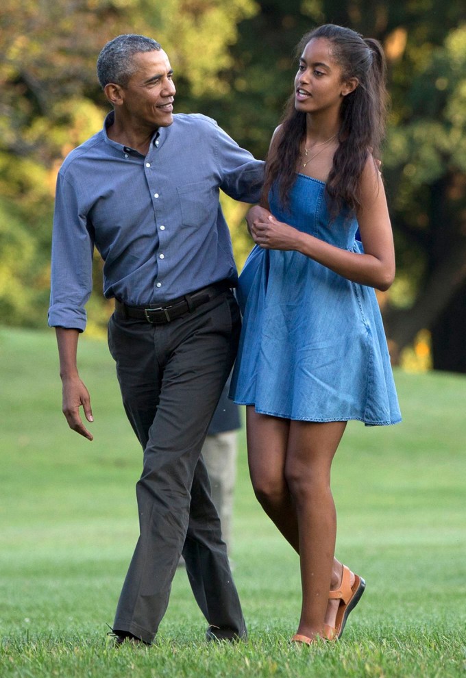 Malia Obama & Her Dad