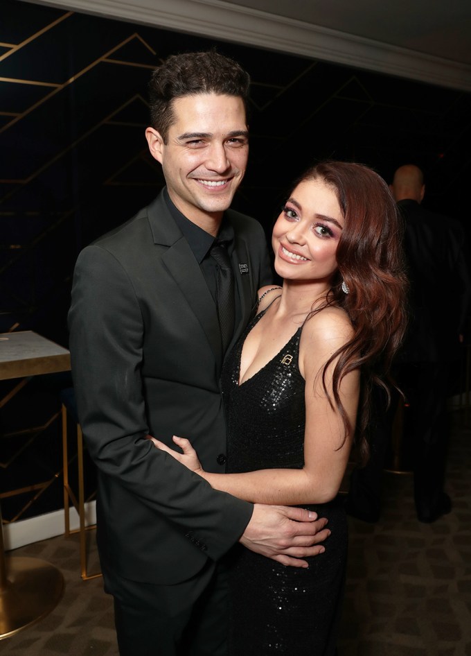 Wells Adams & Sarah Hyland At The Amazon Golden Globes After-Party
