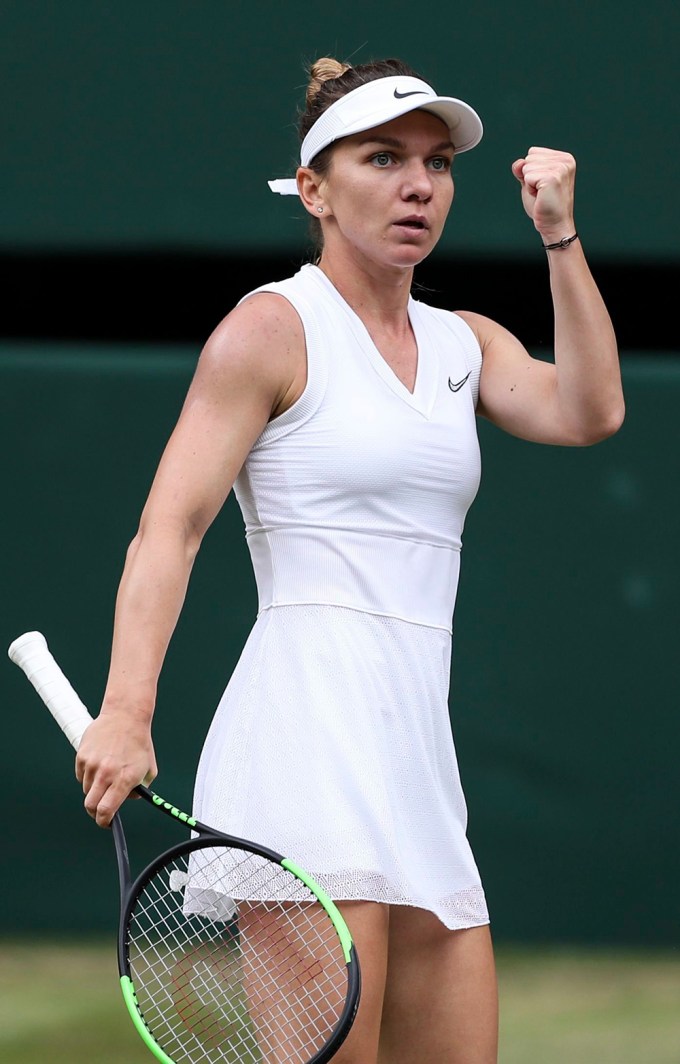 Simona Halep at the 2019 Wimbledon Tennis Championships