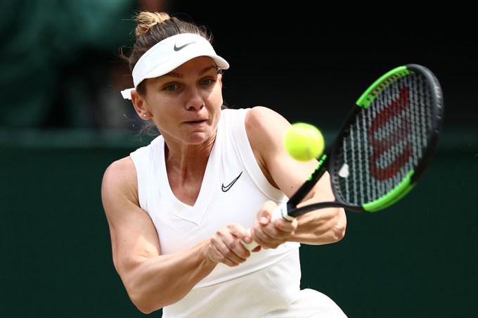 Simona Halep at the Wimbledon Tennis Championships in 2019